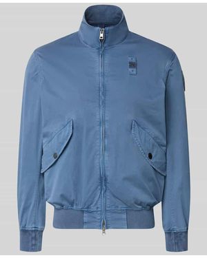Blauer Usa Jacke mit Zweiwege-Reißverschluss Modell 'Badger' - Blau