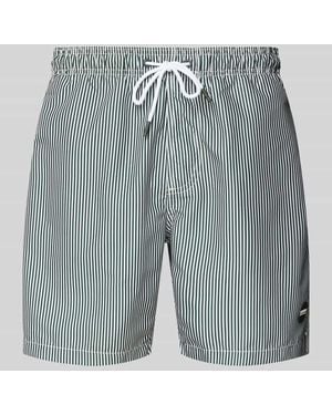 Shiwi Regular Fit Badehose mit Label-Patch Modell 'Mike' - Blau