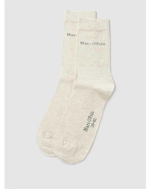 Marc O' Polo Socken Mit Label-Detail Im 2Er-Pack Modell 'Valentina' - Weiß