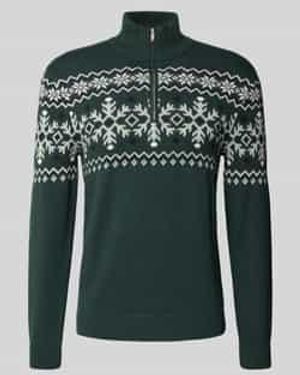 Mcneal Gebreide Pullover Met Schipperskraag - Groen