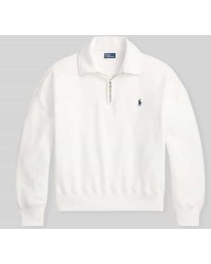 Polo Ralph Lauren Regular Fit Troyer aus Baumwoll-Mix - Weiß