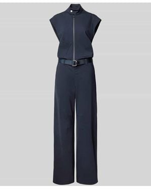 G-Star Jumpsuit aus Viskose-Mix mit Reißverschluss und Gürtel - Blau