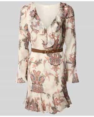 Guess Mini-Jurk Met Ruches - Naturel