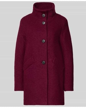 Fuchs & Schmitt Kurzmantel mit Stehkragen und Eingrifftaschen - Rot