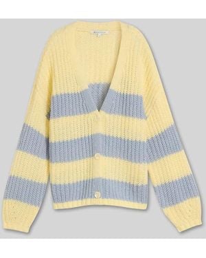 Tom Tailor Regular Fit Strickjacke mit Seitenschlitzen - Blau
