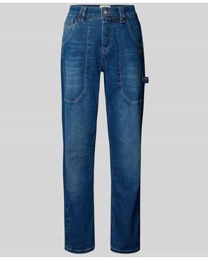 Gang Relaxed Fit Jeans mit Eingrifftaschen Modell 'Thelma Worker' - Blau