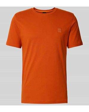 BOSS Regular Fit T-Shirt aus reiner Baumwolle Modell 'TALES' - Orange