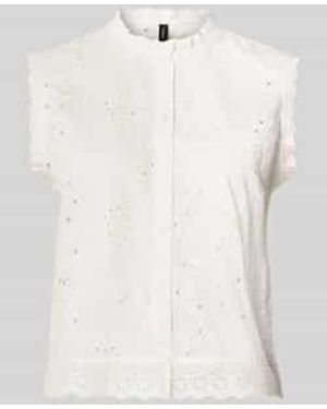 Vero Moda Relaxed Fit Blousetop Van Puur Biologisch Katoen Model 'Emily' - Wit