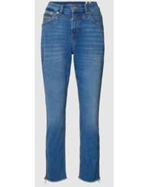M·a·c Slim Fit Jeans Met Verkorte Pasvorm - Blauw