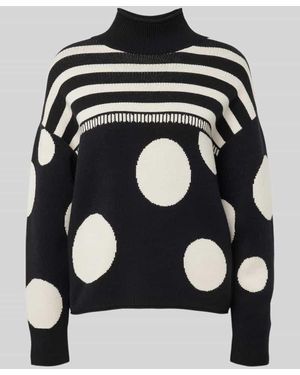 Ouí Strickpullover Mit Turtleneck - Schwarz
