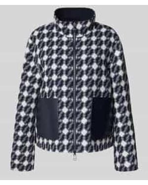 Marc Cain Regular Fit Jack Van Katoenmix Met Opstaande Kraag - Blauw