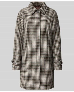 GANT Regular Fit Mantel mit Umlegekragen Modell 'Car' - Grau