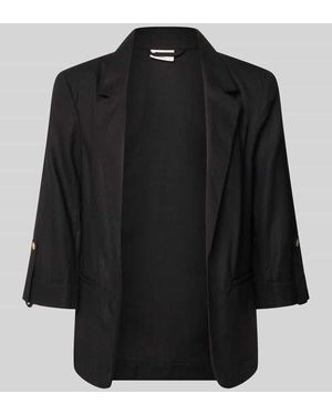 ONLY Relaxed Fit Blazer aus Viskose-Leinen-Mix Modell 'GOA' - Schwarz