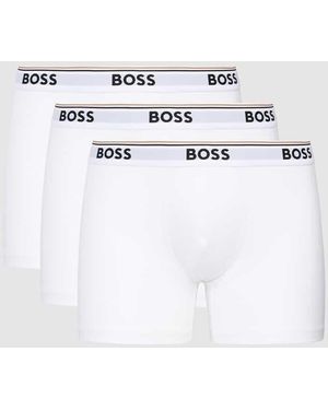 BOSS Trunks Mit Logo-Bund Im 3Er-Pack Modell 'Power' - Weiß