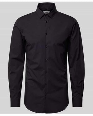 S.oliver Shaped Fit Businesshemd Aus Baumwoll-Stretch - Blau