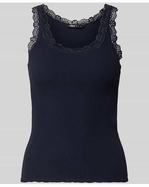 ONLY Slim Fit Tanktop aus Baumwoll-Mix Modell 'SARA SHARAI' - Blau