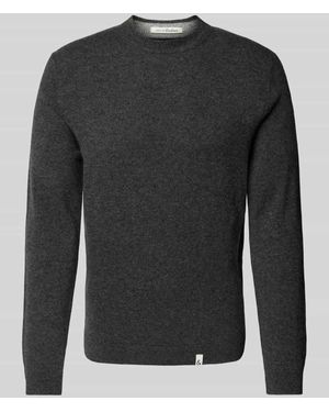 COLOURS & SONS Strickpullover Mit Label-Details - Schwarz