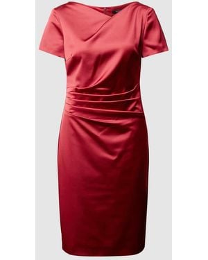 Swing Cocktailkleid Aus Satin - Rot