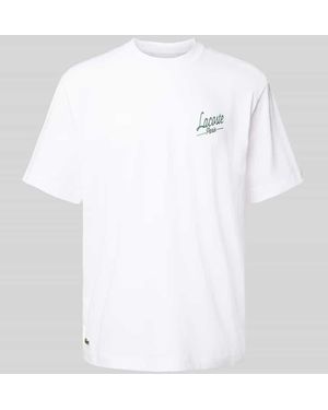 Lacoste Regular Fit T-Shirt aus reiner Baumwolle - Weiß