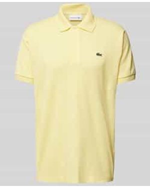 Lacoste Classic Fit Poloshirt Met Labeldetail - Geel