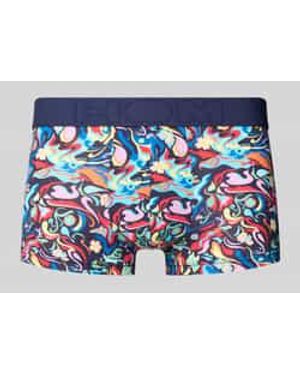 Hom Boxershort Met Logostitching, Model 'Psychedelic' - Blauw