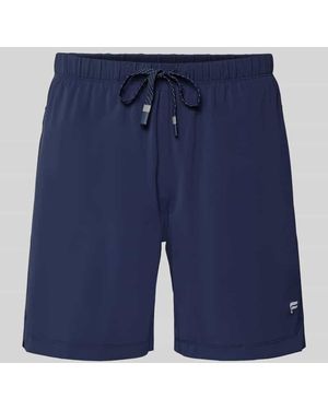 Fabletics Regular Fit Shorts mit Logo-Print - Blau