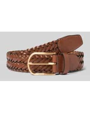 Tommy Hilfiger Riem Van Echt Rundleer - Bruin