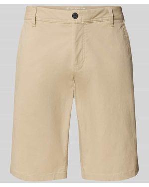 Tom Tailor Slim Fit Bermudas aus Baumwoll-Mix - Natur