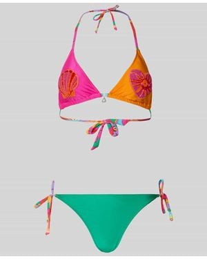 Banana Moon Bikini mit Ziersteinbesatz Modell 'KOYOVEYA' - Mehrfarbig