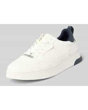 Bugatti Sneakers Met Labelapplicatie - Naturel