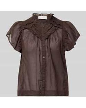 Neo Noir Blouse Tops - Bruin