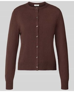 S.oliver Regular Fit Strickjacke aus Viskose-Mix - Braun