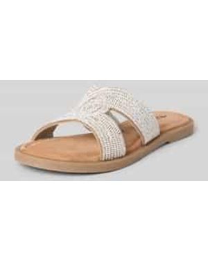 Tamaris Slippers Van Echt Leer - Roze