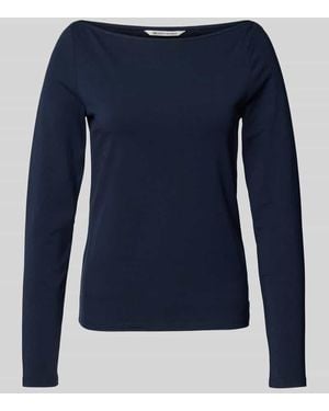 Tom Tailor Regular Fit Langarmshirt Aus Baumwoll-Mix - Blau