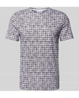 Calvin Klein Slim Fit T-Shirt Mit Label-Detail Modell 'Brush' - Weiß