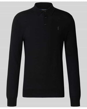 Polo Ralph Lauren Regular Fit Pullover aus reiner Wolle - Schwarz