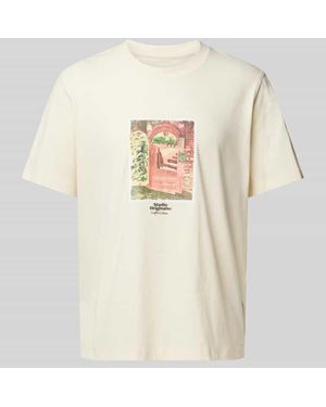 Jack & Jones T-Shirt Mit Motiv-Print Modell 'Paros' - Natur