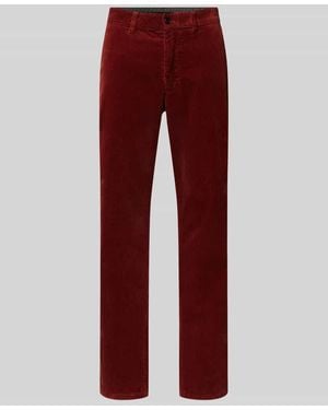 Christian Berg Men Regular Fit Cordhose aus Bio-Baumwolle - Rot