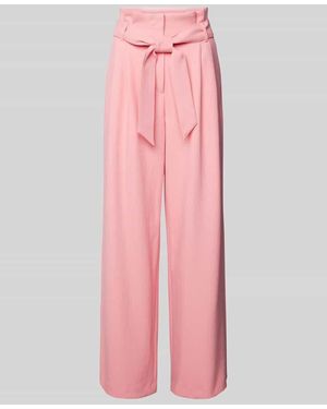 Marc Cain Wide Leg Stoffhose mit Bundfalten - Pink