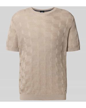 Joop! Strickshirt mit Rundhalsausschnitt Modell 'Mailon' - Natur