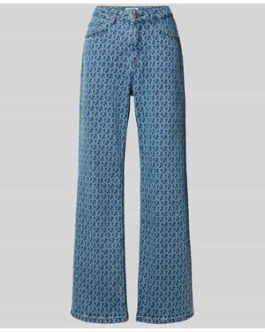 Colourful Rebel Jeans mit weitem Bein Modell 'Gaias' - Blau