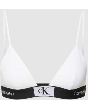 Calvin Klein Bralette Mit Elastischem Logo-Bund - Weiß