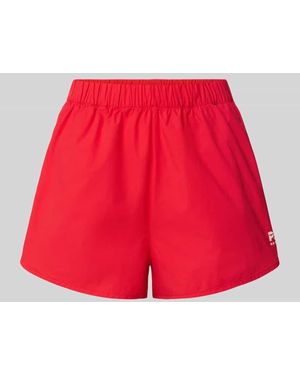 P.E Nation Regular Fit Shorts mit Logo-Print Model 'Venture' - Rot
