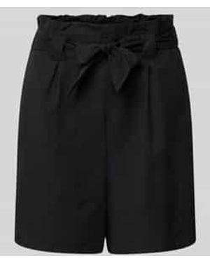 Tom Tailor Regular Fit Korte Broek Met Strikceintuur - Zwart