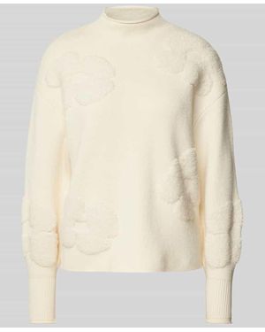 Zero Strickpullover Mit Turtleneck - Natur