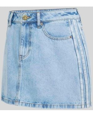 adidas Originals Mini-Rock aus reiner Baumwolle im 5-Pocket-Design - Blau