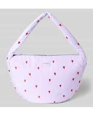 Studio Noos Crossbody-Tas Met All-Over Motiefstitching Model 'Puffy' - Paars