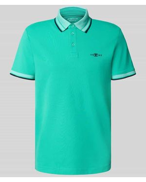 Tom Tailor Regular Fit Poloshirt aus Baumwoll-Mix - Blau