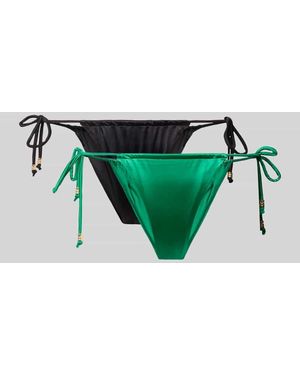 DORINA Bikinihose mit seitlicher Schnürung im 2er-Pack Modell 'AMNESIA' - Grün