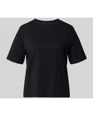 SELECTED Regular Fit T-Shirt aus reiner Baumwolle Modell 'ASSIA' - Schwarz